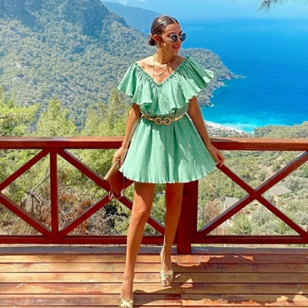 Zara Green Mini Dress